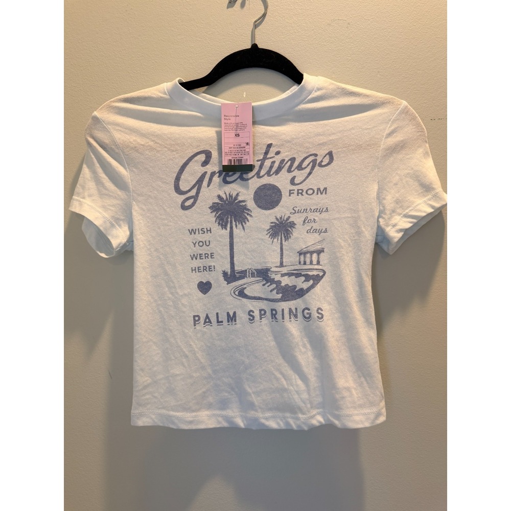 Wild Fable Women's Greetings from Palm Springs Graphic T-Shirt Size XS NWT